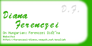 diana ferenczei business card